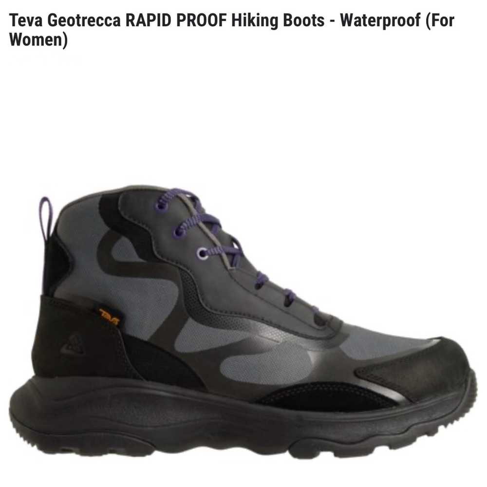 Teva Geotrecca Rapid Proof Hiking Boots - Black and Gray